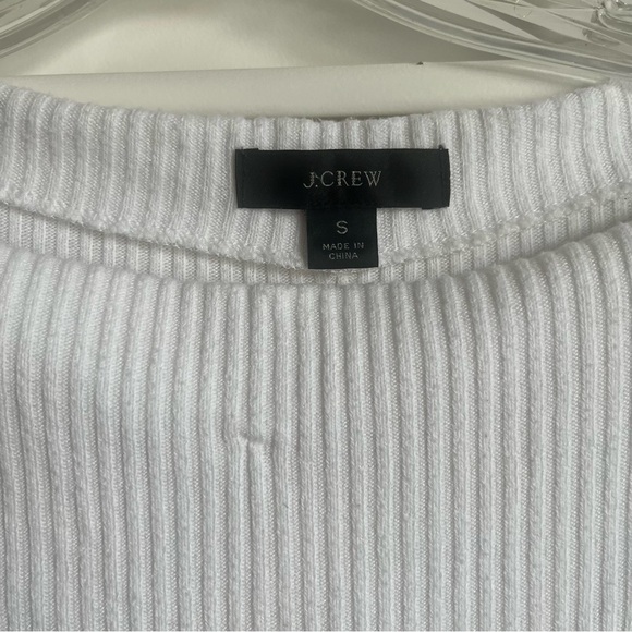 J. crew (S) White Ribbed Boatneck Top - Picture 2 of 5